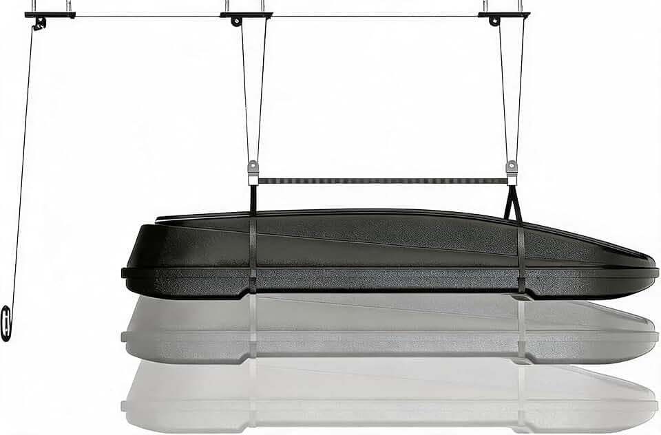 Cargo Box Garage Pulley System, Heavy Duty Ceiling Hoist
