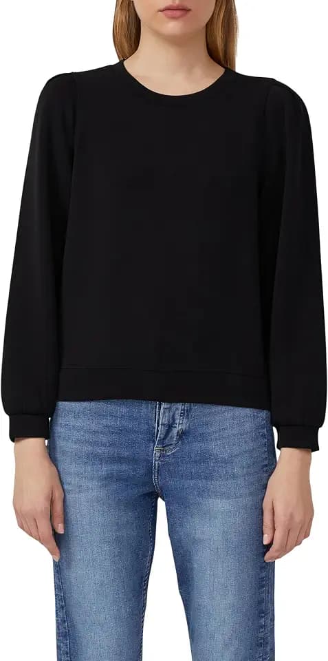 s.Oliver Damen Scuba-Sweatshirt mit Puffärmeln Sweatshirt (1er Pack)