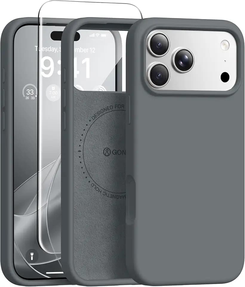 GONEZ for iPhone 18 Pro Case/iPhone 17 Pro Case, Dark Grey