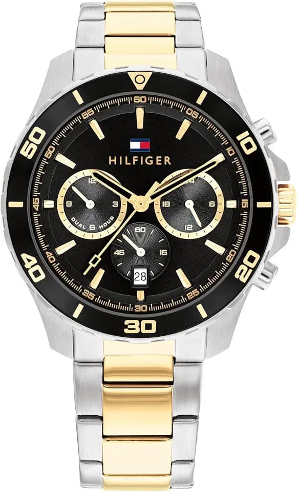 Tommy Hilfiger Multi Zifferblatt Quarz Uhr für Herren mit Edelstahlarmband