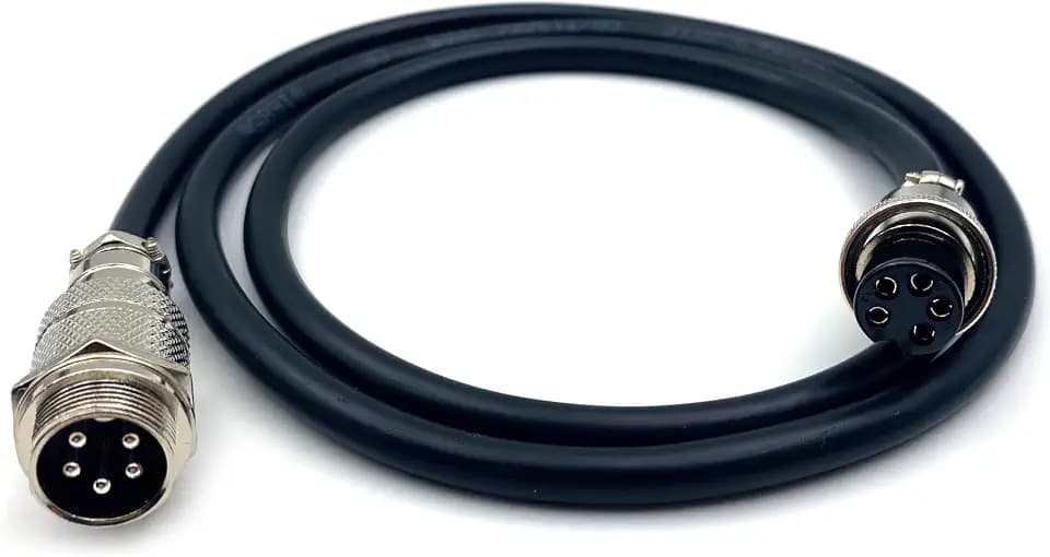 6.56 ft GX16 5 Pin Cable Female to Male Head Aviation Cordset, GX16 5 Pin Panel Mount Circular Metal Aviation Connector Adapter Male to Female Cable 20AWG (2Meter)