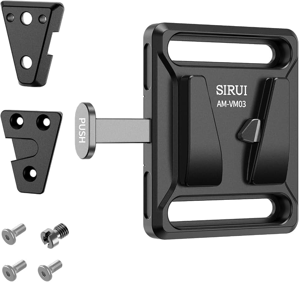 SIRUI AM-VM03 V-Mount-Basis, 15mm-Klemme, 1/4"-20, 2 Platten