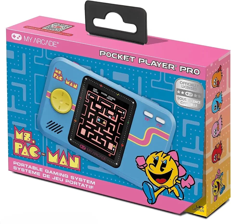 My Arcade Ms. Pac-Man Pocket Player: Portable Retro Game, 2.8" Screen