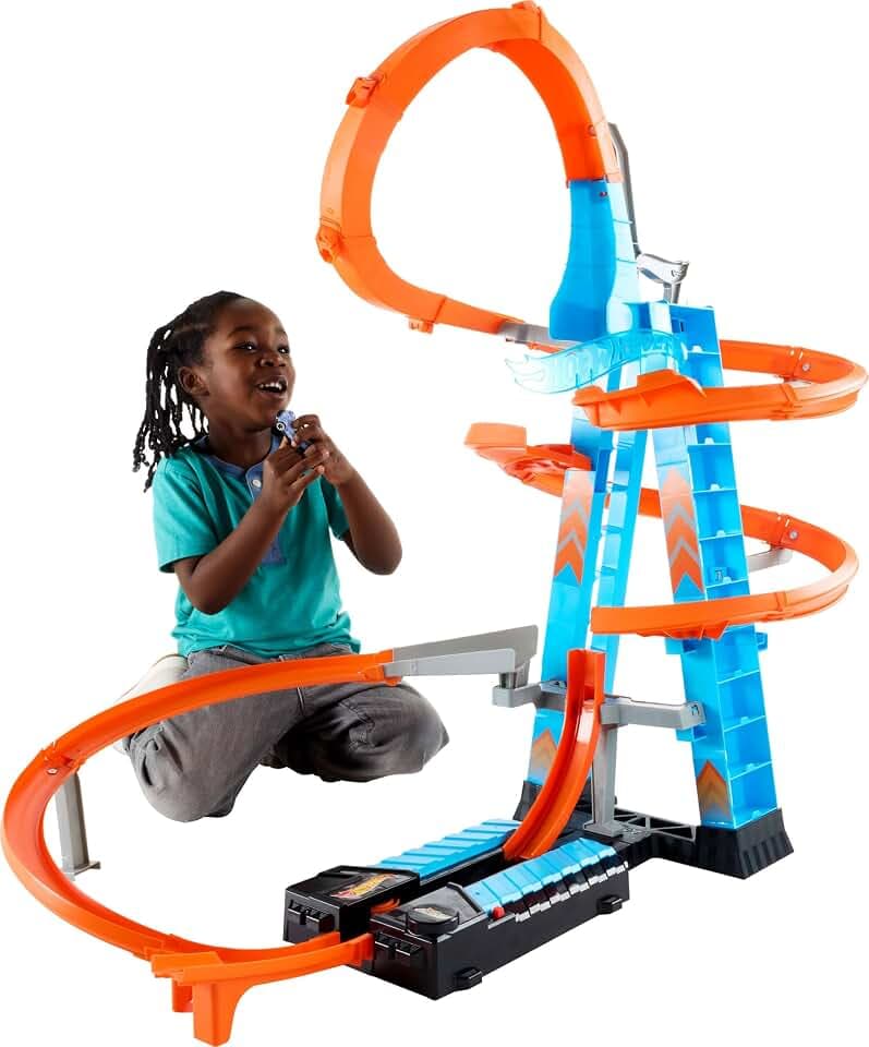 Hot Wheels Sky Crash Tower Rennstrecke & Spielzeugauto