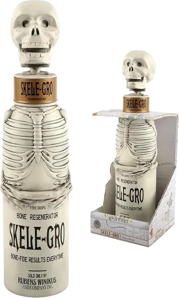 Wizarding World Harry Potter Skele-Gro Wasserflasche, 300 ml Trinkflasche aus dem Zauberuniversum, detailgetreue Nachbildung der Filmrequisite, Größe ca. 25 cm, Geschenk für Harry Potter Fans