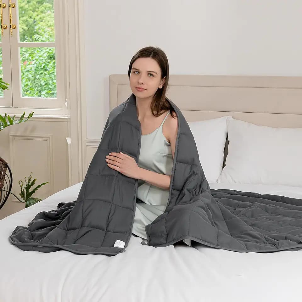 Good Nite Gewichtsdecke nur für Erwachsene 6kg (150x200cm) - Schwere Decke zum Schlafen & Entspannungsdecke - Anti Stress Therapiedecke - Schlaf Weighted Blanket - Graue