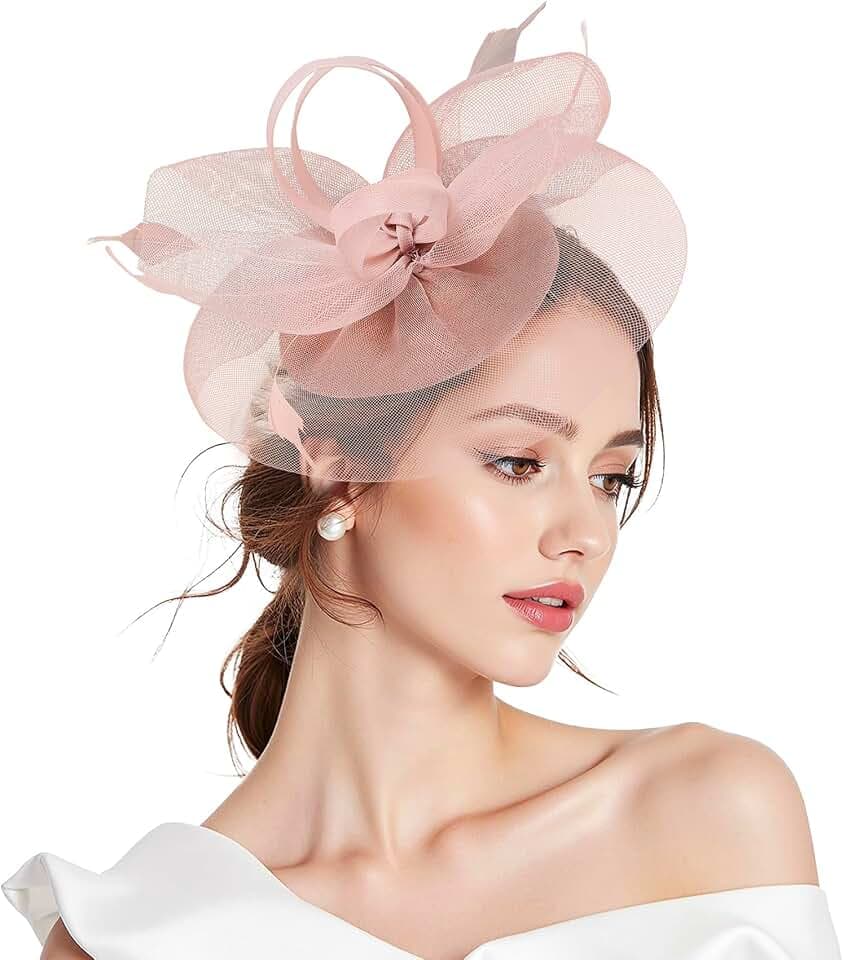 Zando Fascinators for Women, Hats and Fascinators for Weddings, Fascinator Headband, Wedding Hats for Women UK