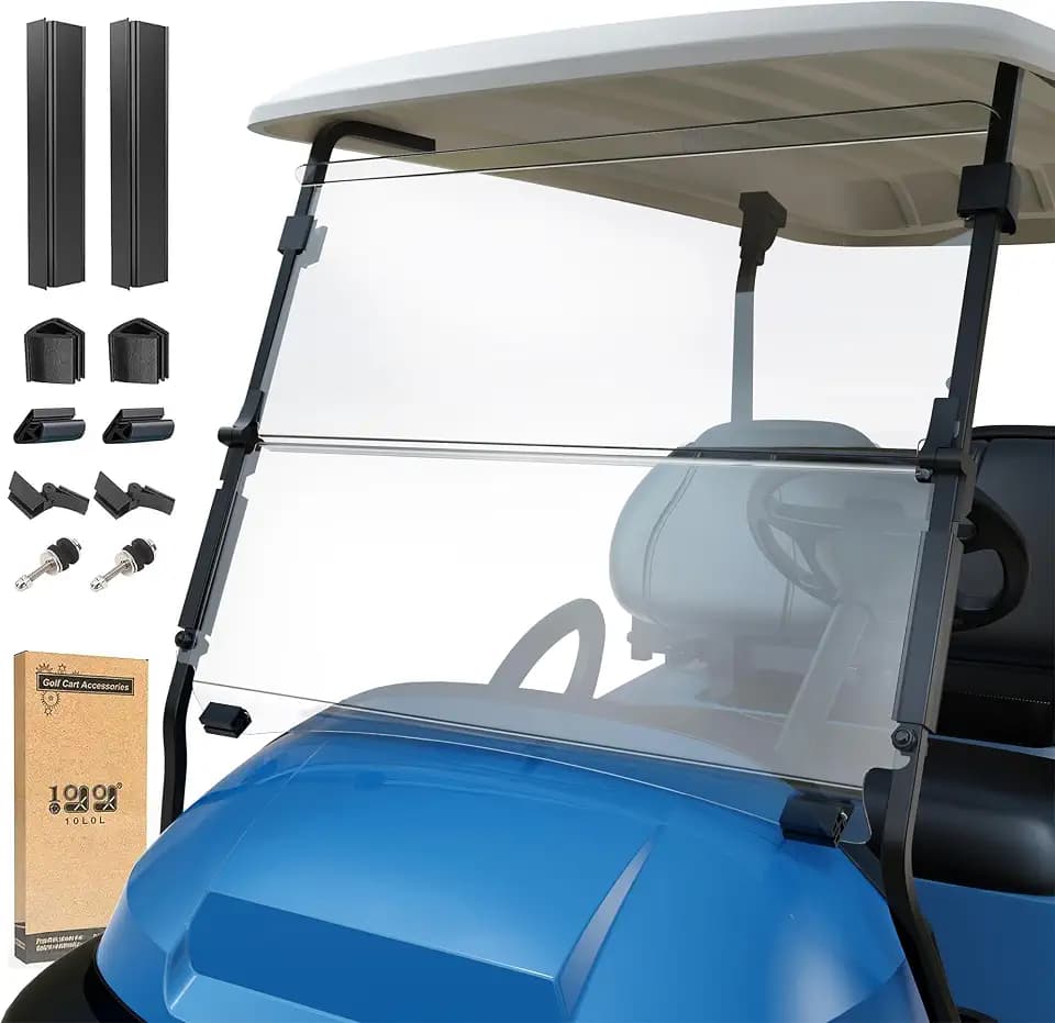 10L0L Golf Cart Windshield for Club Car Precedent/Tempo/Onward 2004-Up 5MM