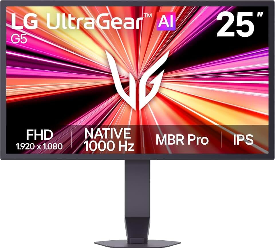 LG Ultragear™ 25G590B-B 25 Zoll Full HD IPS Gaming-Monitor, 1.000Hz, DisplayHDR 400, AMD FreeSync Premium, MBR Pro, 2X HDMI 2.1, 1x DisplayPort 2.1, 1x USB-C, Grau