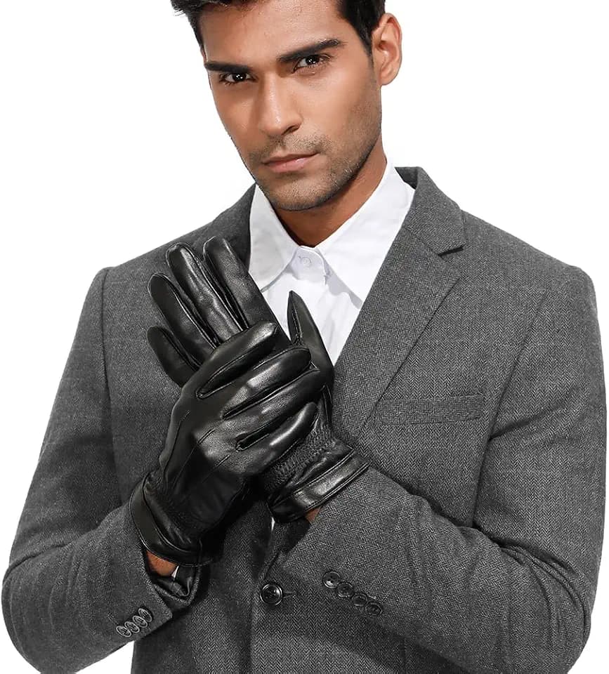 Acdyion Winter Handschuh Herren Warm Touch Screen Echtleder Handschuhe Outdoor Fahren Warme Offizielle Kleiderordnung Winterhandschuhe