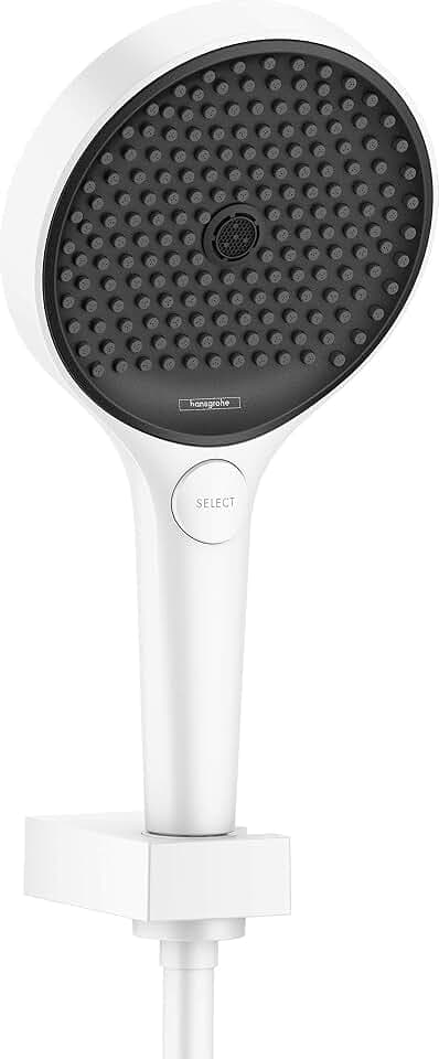 hansgrohe Duschsystem Rainfinity 130mm (Duschkopf, Schlauch 160cm, Halter, 3 Strahlarten) mattweiß