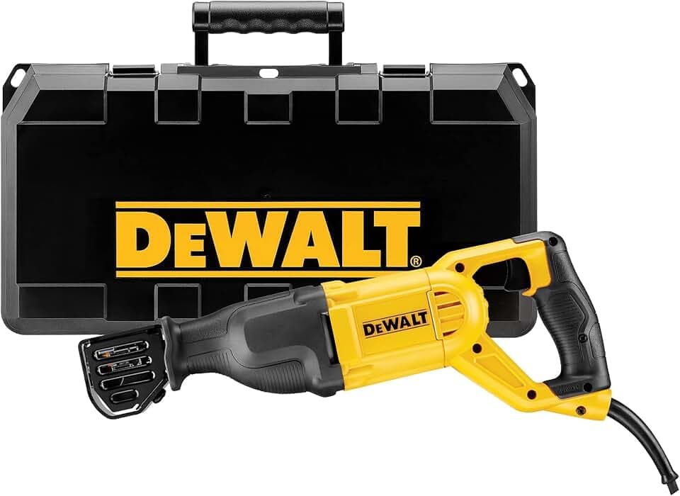 DEWALT 1.100 Watt Säbelsäge (Hublänge 29 mm, max. Schnittleistung (Holz) 280 mm, inkl. Transportkoffer), DWE305PK