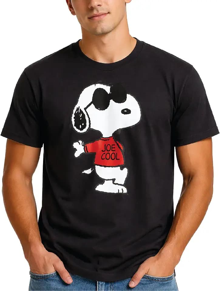 Peanuts Snoopy Mens Graphic Tee Cotton Short Sleeve Unisex Shirt