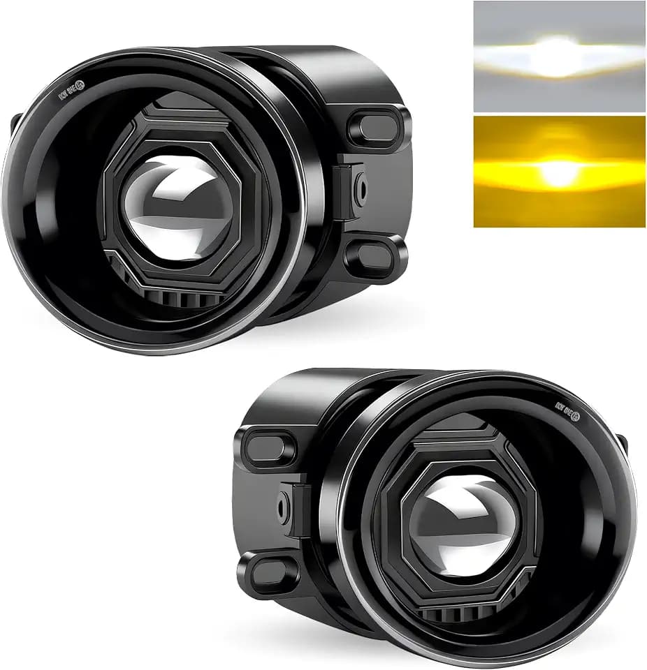 White Amber Fog Lights for 2016-2023 Toyota Tacoma,2014-2023 4Runner