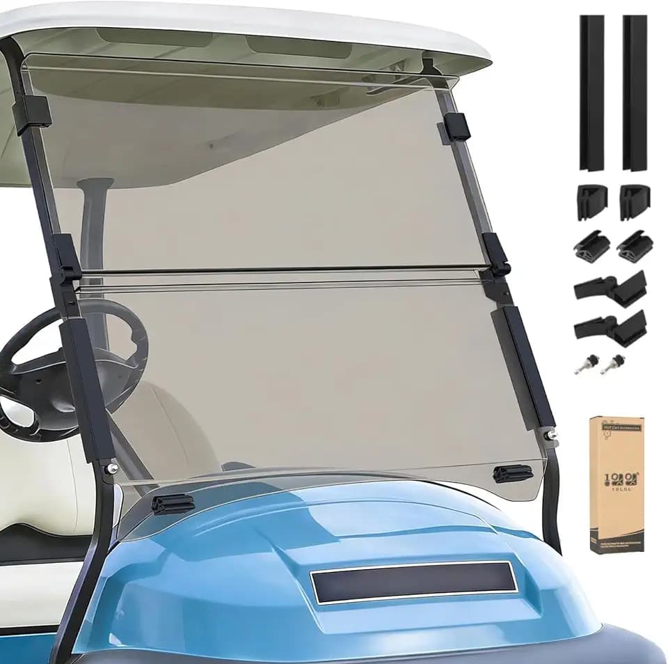 10L0L Golf Cart Windshield for Club Car Precedent 2004-Up, 2017-Up Onward