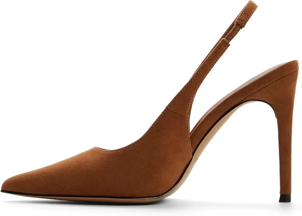 Call It Spring Womens Daniellaa Vegan Pointed-Toe Slingback Heeled Pump