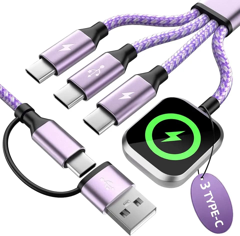 Travel Essentials Multi Charging Cable for iWatch Charger 3 X USB C Cable