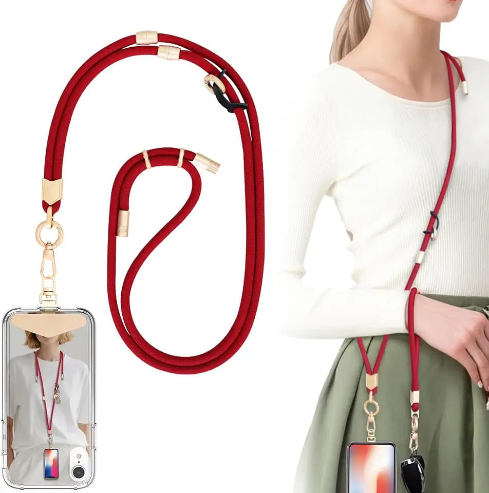 Yiflin 3-in-1 Phone Lanyard,Adjustable Phone Strap Crossbody with Phone Tether Tab Compatible with Most Smartphones