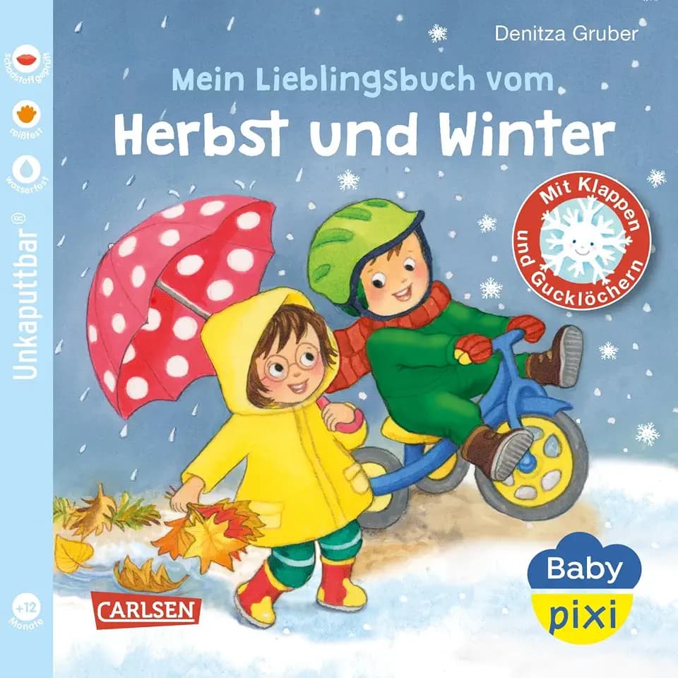 Baby Pixi (unkaputtbar) 152: Mein Lieblingsbuch vom Herbst und Winter: Unzerstörbares Babybuch ab 1 Jahr mit Klappen und Gucklöchern (152)