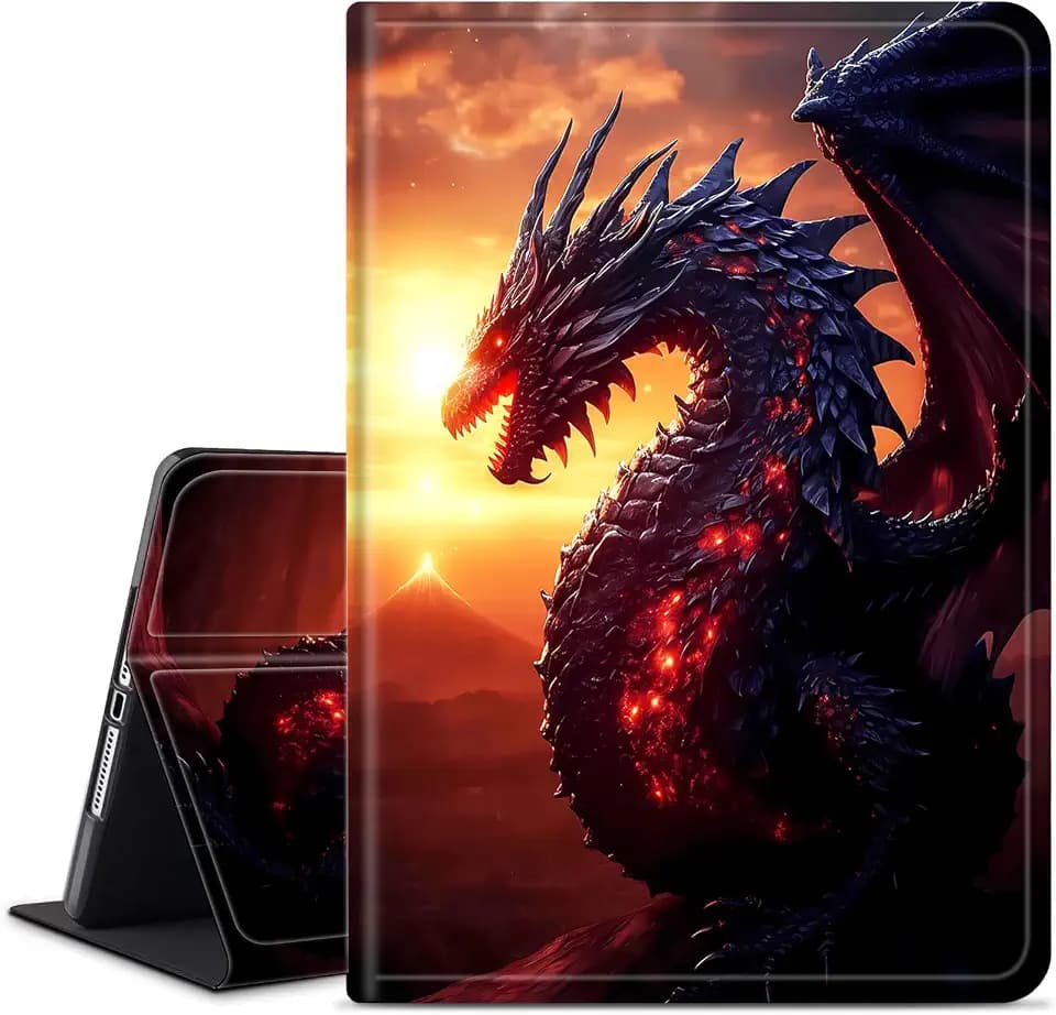 Case for All-New Kindle 10th Generation 2019 Release,Slim PU Leather Smart E-Reader Cases Covers with Auto Wake/Sleep,Kindle 10th Gen 2019 E-Reader,Dragon