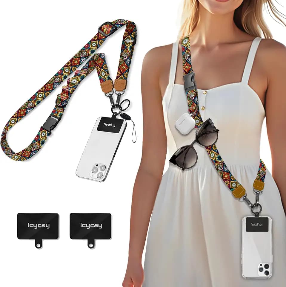 Icycay Phone Lanyard Crossbody Strap Neck Adjustable Teacher Women Boho