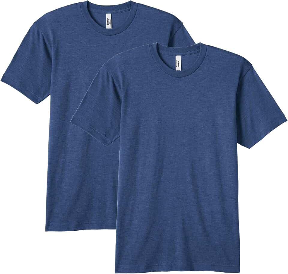 American Apparel Men's Tri-Blend Track T-Shirt 2-Pack
