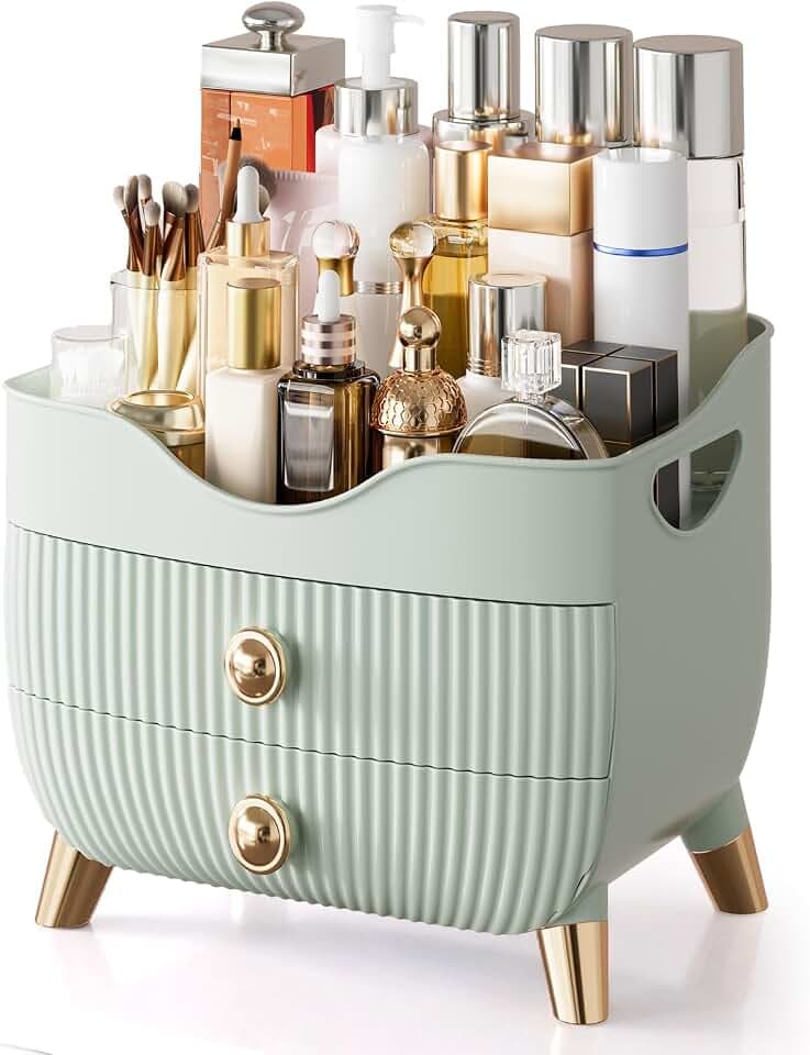 Makeup Organizer Countertop, Large Capacity Skincare Organizer for Vanity