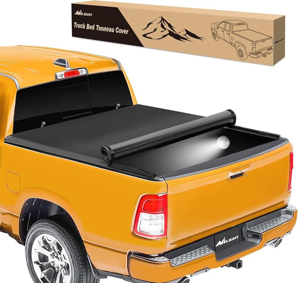 Nilight Soft Roll-Up Tonneau Cover 6.75ft for Ford F250 F350 1999-2016