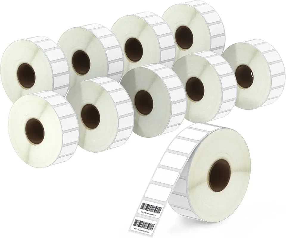 BETCKEY - 1" x 0.5" (25 mm x 13 mm) Thermal Labels, [10 Roll/24300 Labels]