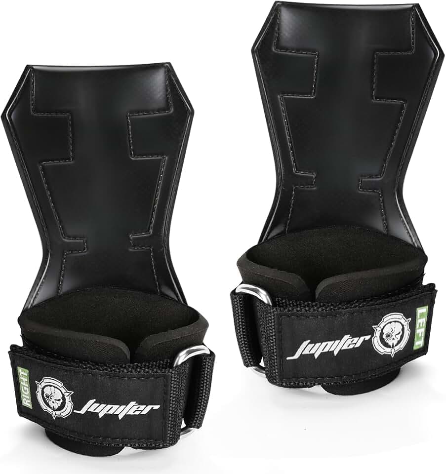 JUPITER Weight Lifting Straps (Pair), Non‑Slip Rubber Grips Wrist Support Wraps for Heavy Deadlifts, Powerlifting, Rows, Pull‑Ups, Bodybuilding Gym Workout for Men & Women