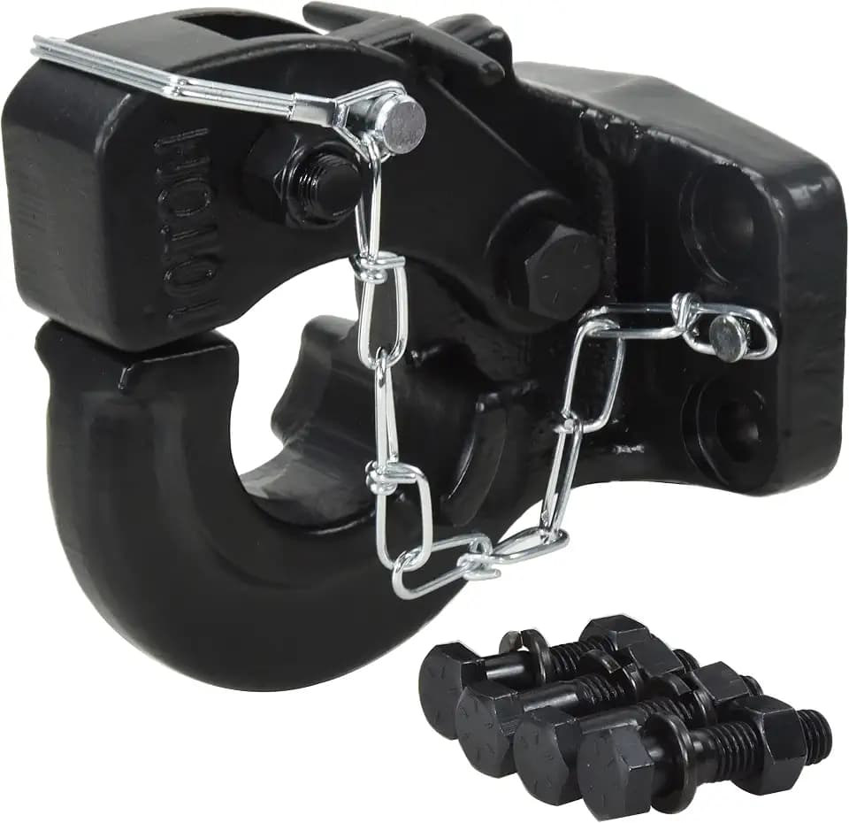 864290 10 Ton Bolt on Pintle Hitch Hook Heavy Duty Trailer Hitch Tow Hook