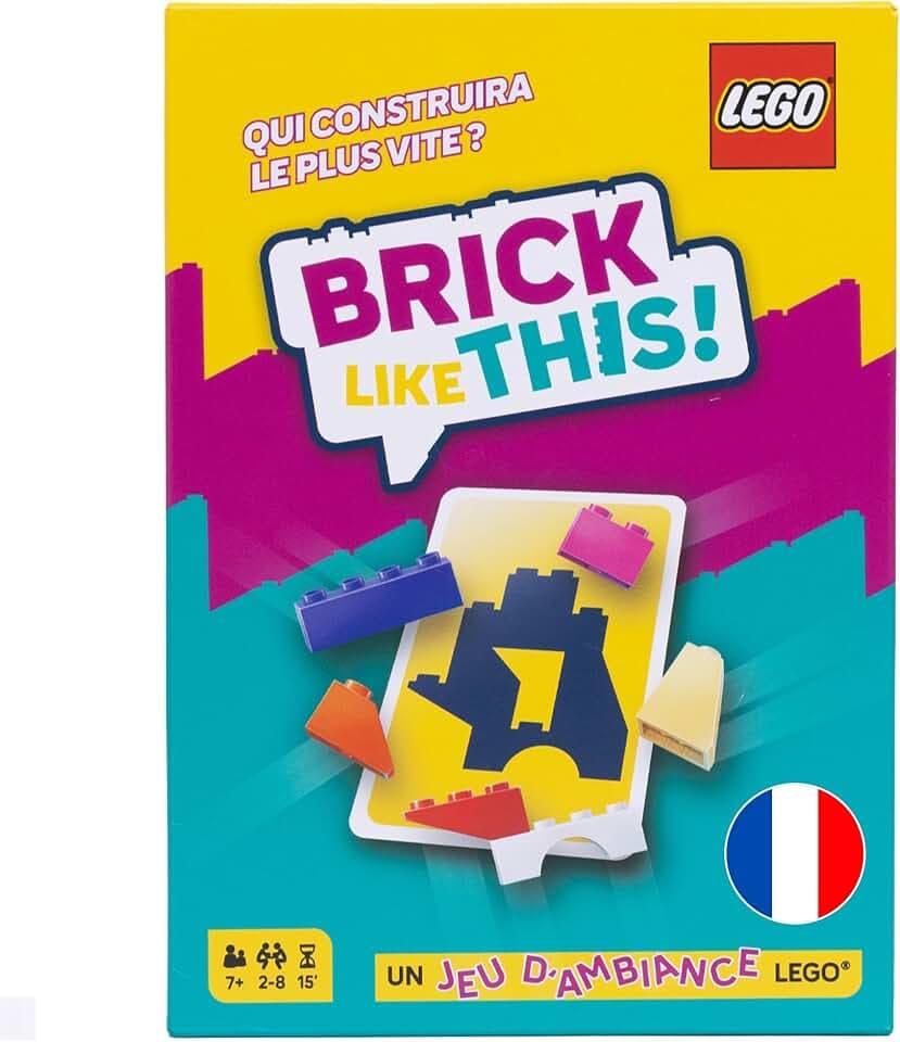 Asmodee - Brick Like This! Das offizielle Lego Spiel – schnelles und lustiges Bauspiel für die ganze Familie: Kinder, Jugendliche und Erwachsene – 15 Minuten, 2 bis 8 Spieler, ab 7 Jahren