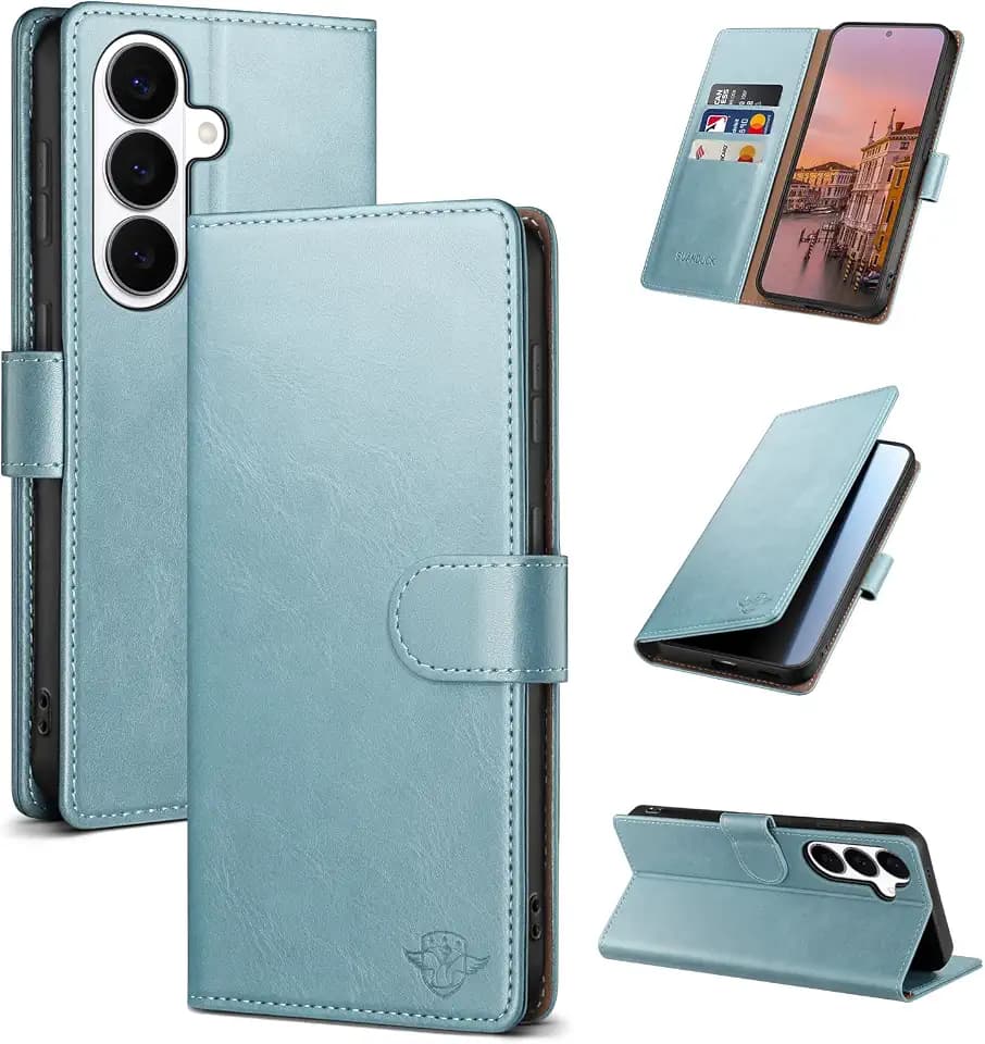 Wallet Case for Samsung Galaxy S26 Plus, Sky Blue