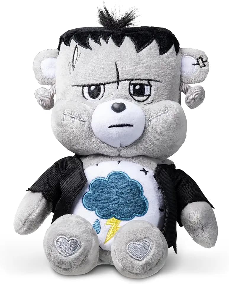 Care Bears Universal Monsters Fun Size Plush - Black & White - Grumpy Bear as Frankenstein