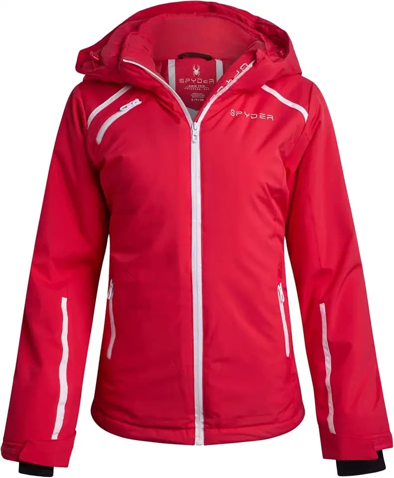 Spyder Womens Quilted Jacket - Water Proof Insulated Zipper Pockets Ski