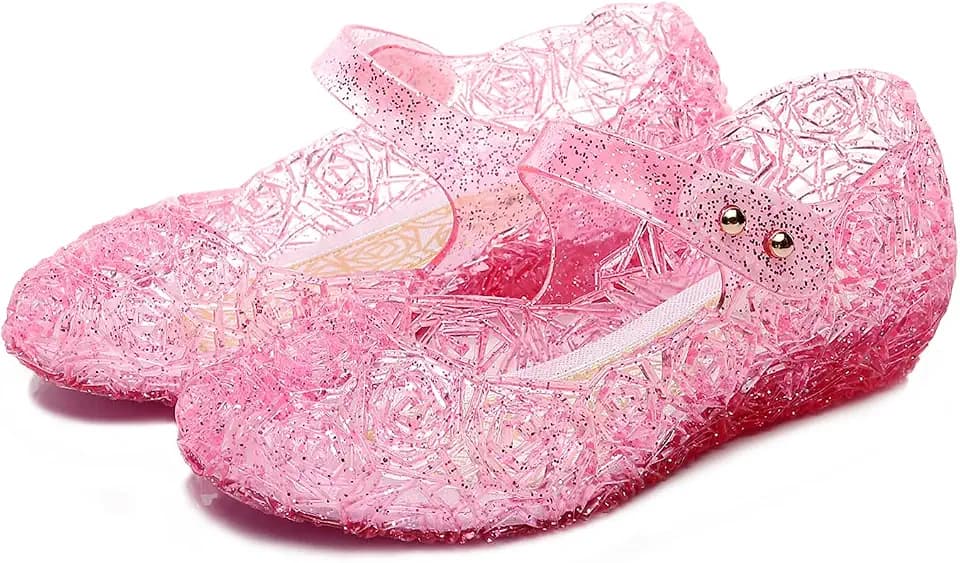 Flats Mary Jane Dance Party Cosplay Shoes, Snow Queen Princess Sandals for Little GirlsToddler, Birthday, Christmas