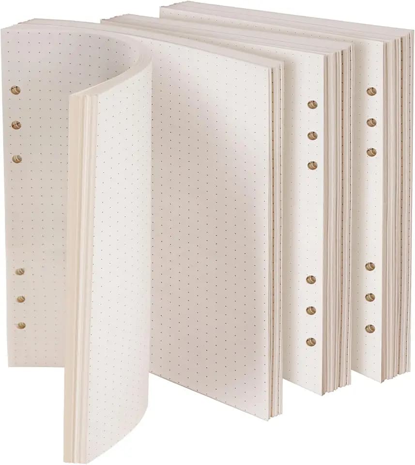 Vicloon A5 Nachfüllpapier, 140 Blatt A5 Nachfüllbar Notizpapier 6 Löcher