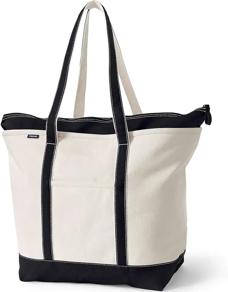 Lands' End Zip Canvas Tote