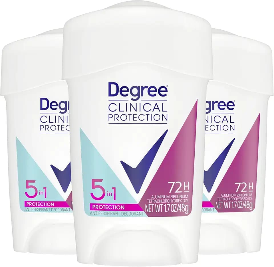 Degree Clinical Protection Antiperspirant Deodorant, 3 Count, 1.7 oz