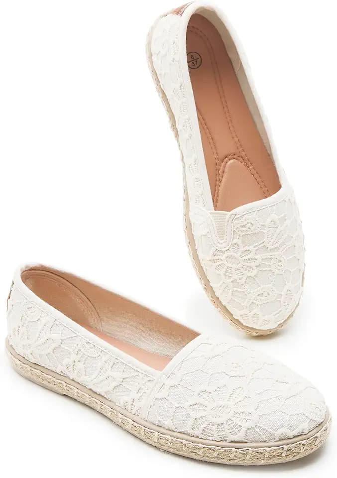 BABUDOG Women's Flats Flower Embroideried,Ballet Flats,Dress Flats