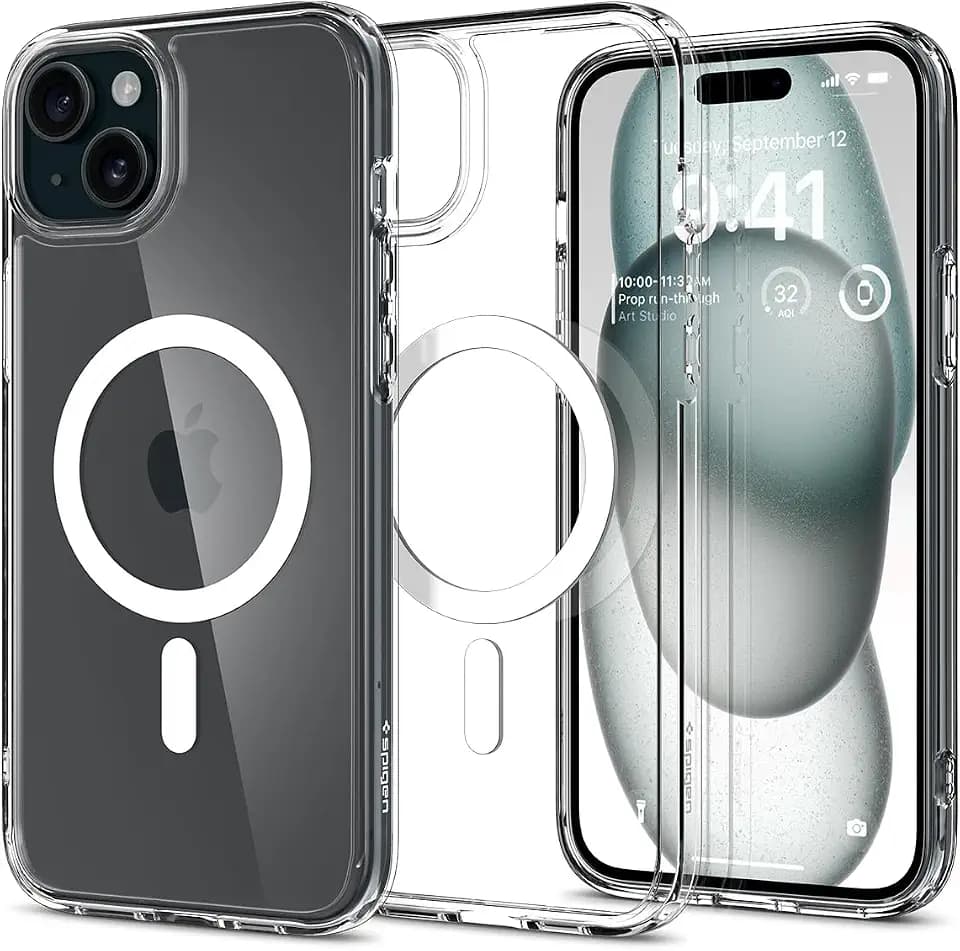 Spigen Ultra Hybrid MagFit for iPhone 15 Plus Case, White
