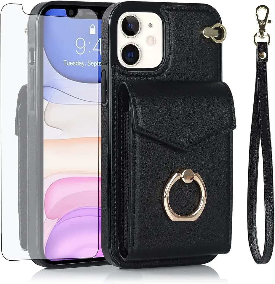 Asuwish Phone Case for iPhone 11 6.1 inch Women Men Black
