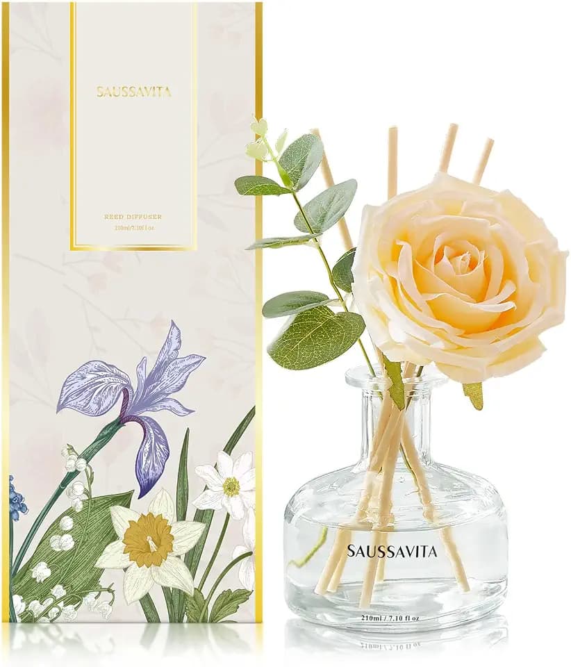 Reed Diffuser Set 7.10 oz Vanilla Scented Air Freshener for 120 Days