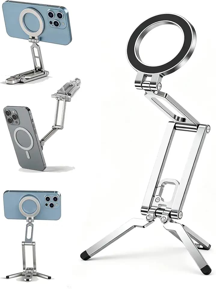 Magnetic Phone Tripod Stand for Vlog, Travel Essentials