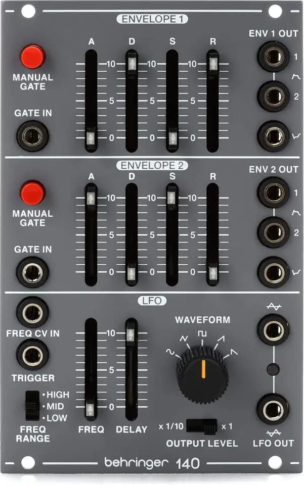 Bherinnger 140 DUAL ENVELOPE/LFO Legendäres analoges Dual Envelope/LFO Modul für Eurorack