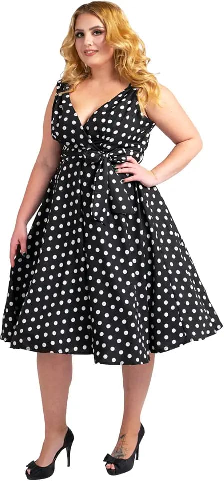 Miss Lavish London Damen-40er-50er-Swing-Vintage-Rockabilly-Retro-Abschlussball-Party