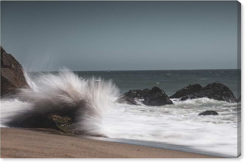 The Oliver Gal Artist Co. Nautical and Coastal Wall Art Canvas Prints 'Curro Cardenal - Breaking Wave Live' Coastal