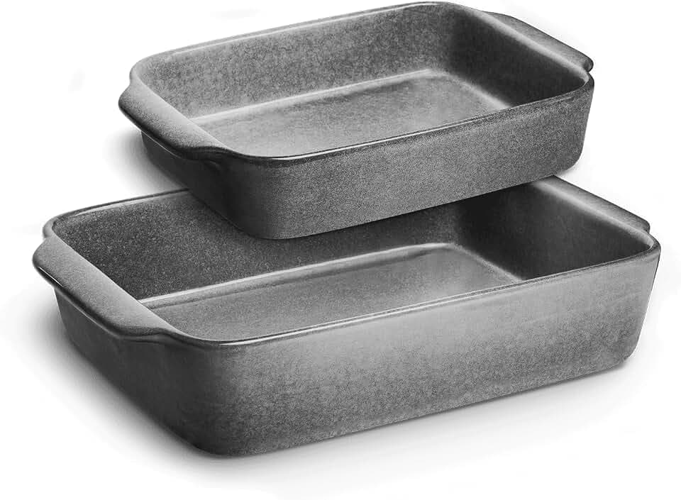 SPRINGLANE Keramik Auflaufform Misty Cliff 2er-Set, Steingut Backform für Lasagne, Quiche oder Tiramisu