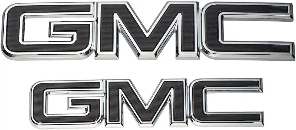 GM 84395038 Front and Rear Black Emblem Package GMC Sierra
