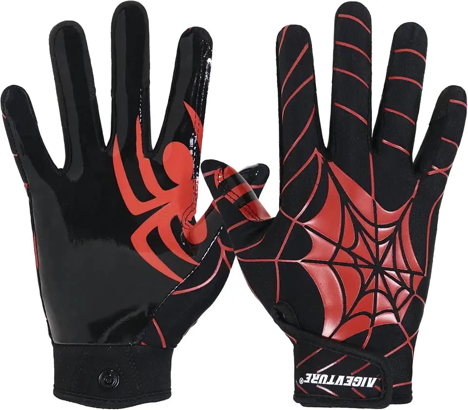 AIGEVTURE Youth Football Gloves Kid Receiver Gloves Boys Girls Unmatched Grip Great Gift